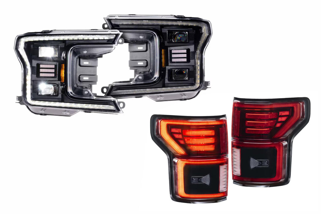 Morimoto Hybrid LED Headlights and Red LED Tail Lights Kit For 18-20 F-150