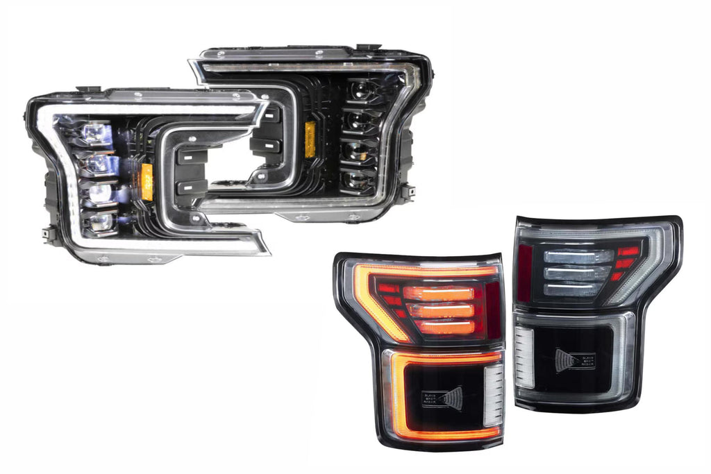 Morimoto White LED Headlights and Smoked LED Tail Lights Kit For 18-20 F-150 (