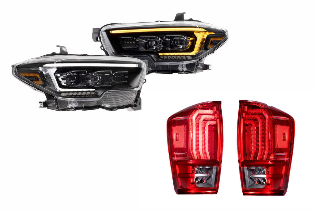 Morimoto LED Headlights and Red LED Tail Lights Kit For 16-23 Tacoma (Sr