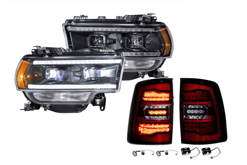 Morimoto Hybrid LED Headlights and Red LED Tail Lights Kit For 19-26 Ram HD