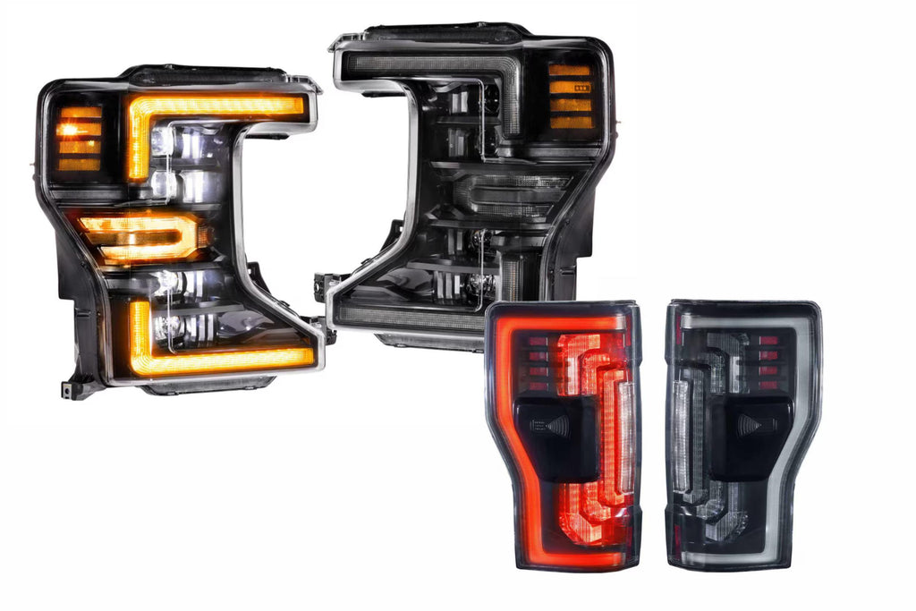 Morimoto Amber LED Headlights and Smoked LED Tail Lights K For Super Duty (F-250