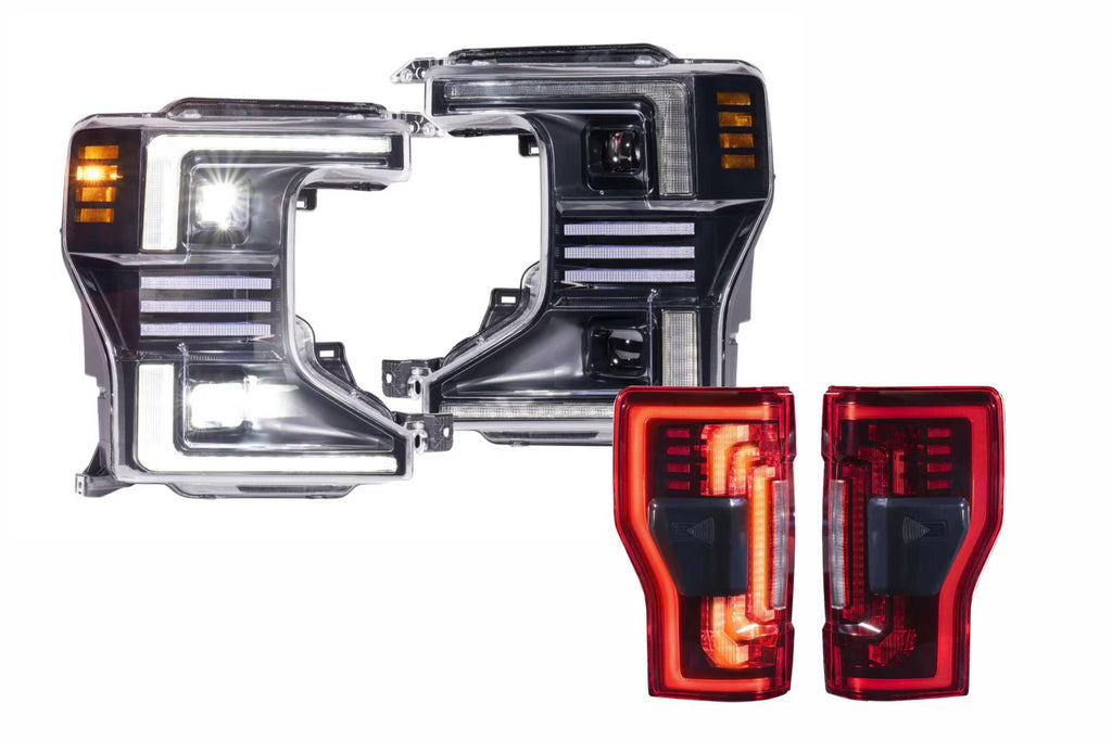 Morimoto Hybrid LED Headlights and Red LED Tail Lights Kit For Super Duty (F-250