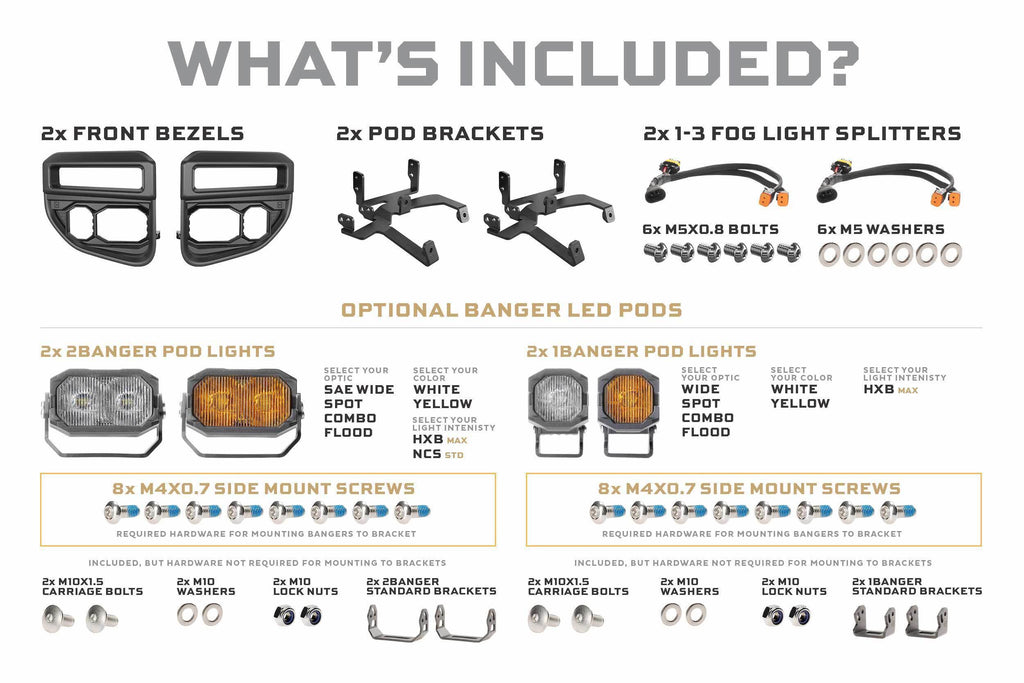 Morimoto Fog Light Kit w White and Yellow For 20-22 F-250 Super Duty