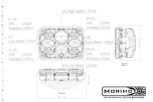 Load image into Gallery viewer, Morimoto LF268 5x7&quot; Rectangular Black Projector Bi-LED Headlight w DRL