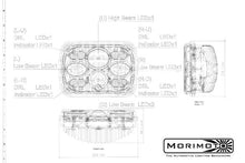 Load image into Gallery viewer, Morimoto LF268 5x7" Rectangular Black Projector Bi-LED Headlight w DRL