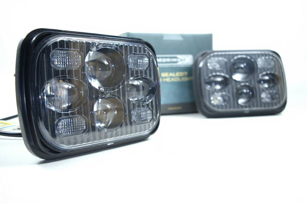 Morimoto LF268 5x7" Rectangular Black Projector Bi-LED Headlight w DRL