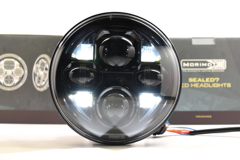 Morimoto LF271 Sealed 7" Round Black Projector LED Headlight