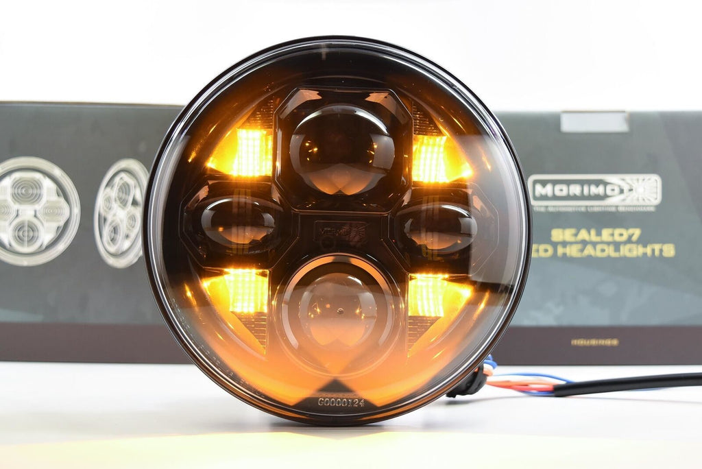 Morimoto LF271 Sealed 7" Round Black Projector LED Headlight