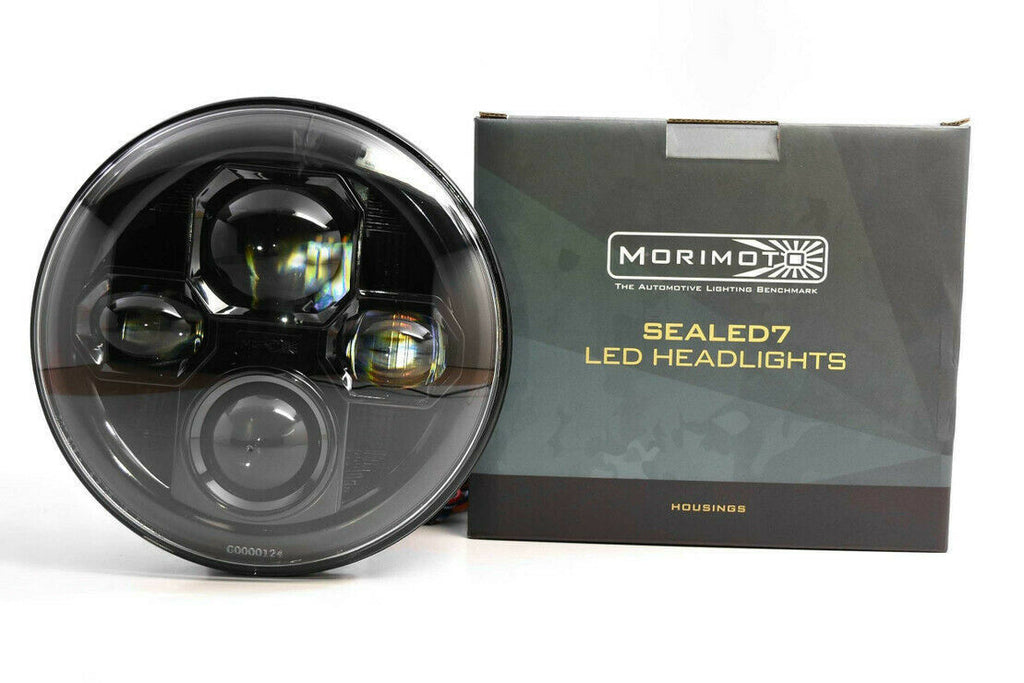 Morimoto LF271 Sealed 7" Round Black Projector LED Headlight