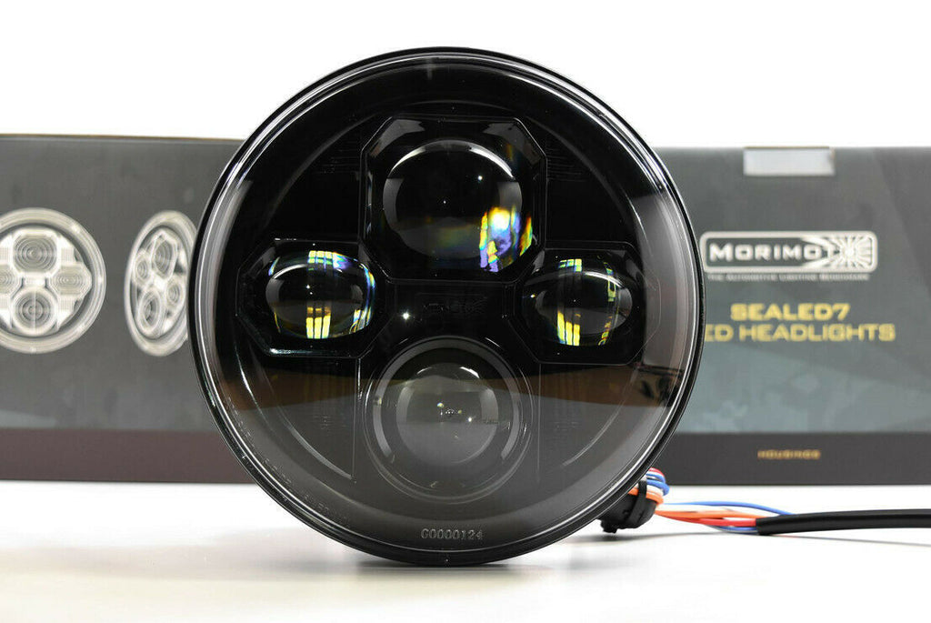 Morimoto LF271 Sealed 7" Round Black Projector LED Headlight