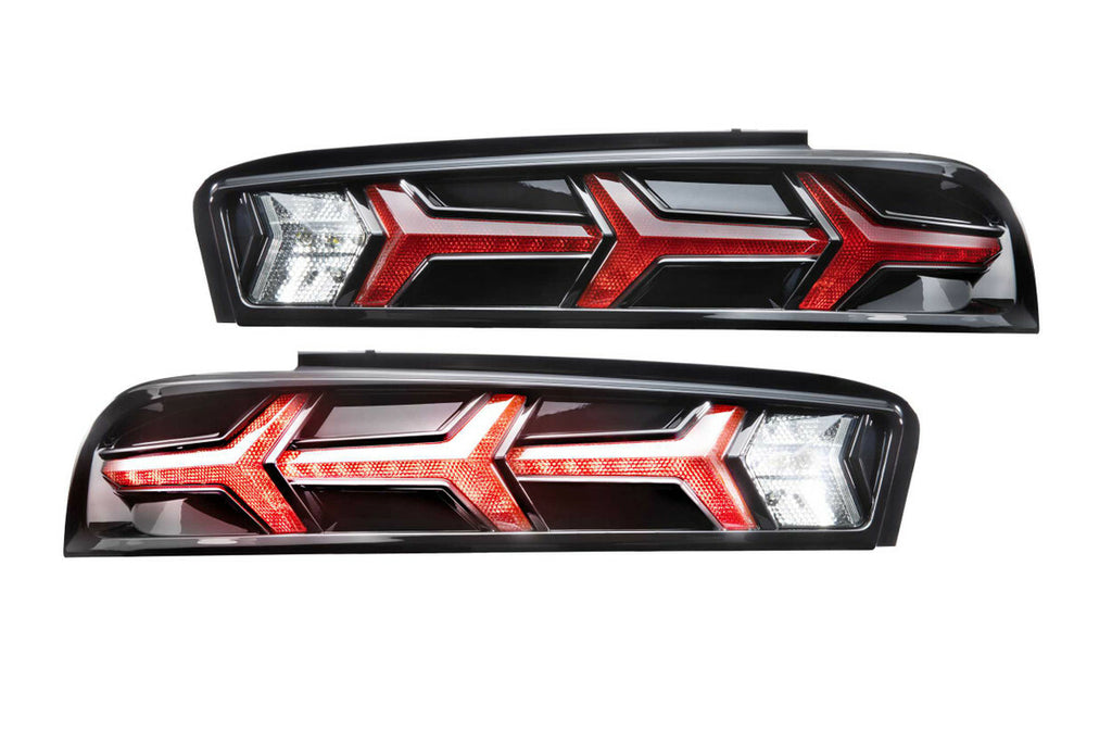 Morimoto LF400 XB LED Lambo Style Tail Lights Red For 2016-2018 Camaro