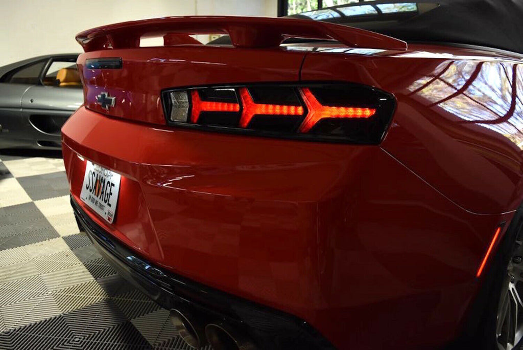 Morimoto LF400 XB LED Lambo Style Tail Lights Red For 2016-2018 Camaro