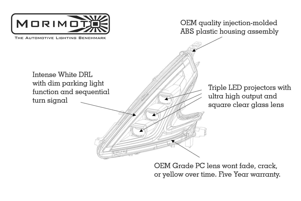 Morimoto LF474-ASM XB LED Headlights For 2009-2021 370Z