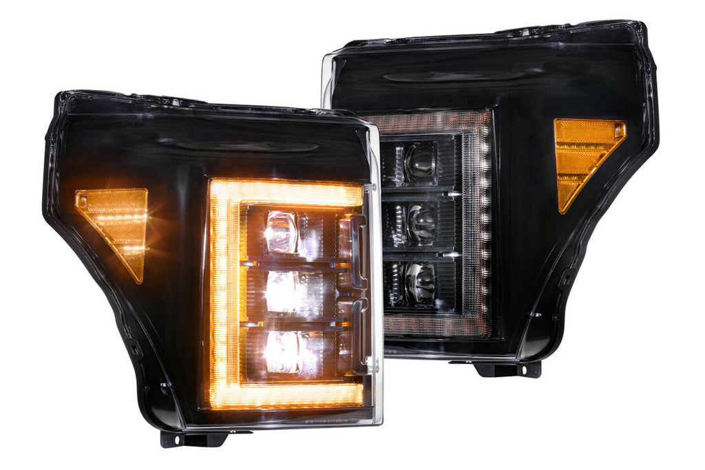 Morimoto LF505-A-ASM Black Projector LED Headlights For 11-16 F-350 Super Duty