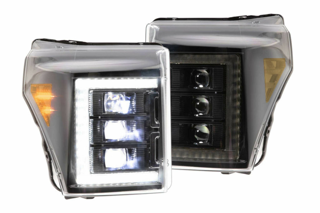 Morimoto LF505-A-ASM Black Projector LED Headlights For 11-16 F-350 Super Duty