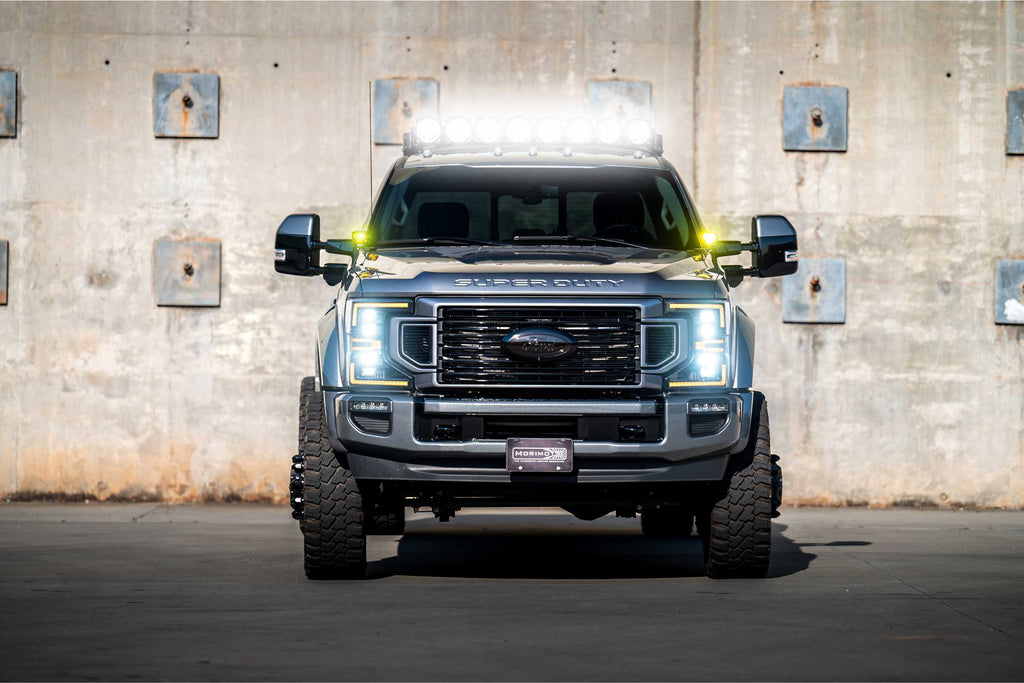 Morimoto LF508-A Black Projector LED Headlights w DRL For 20-21 F-250 Super Duty