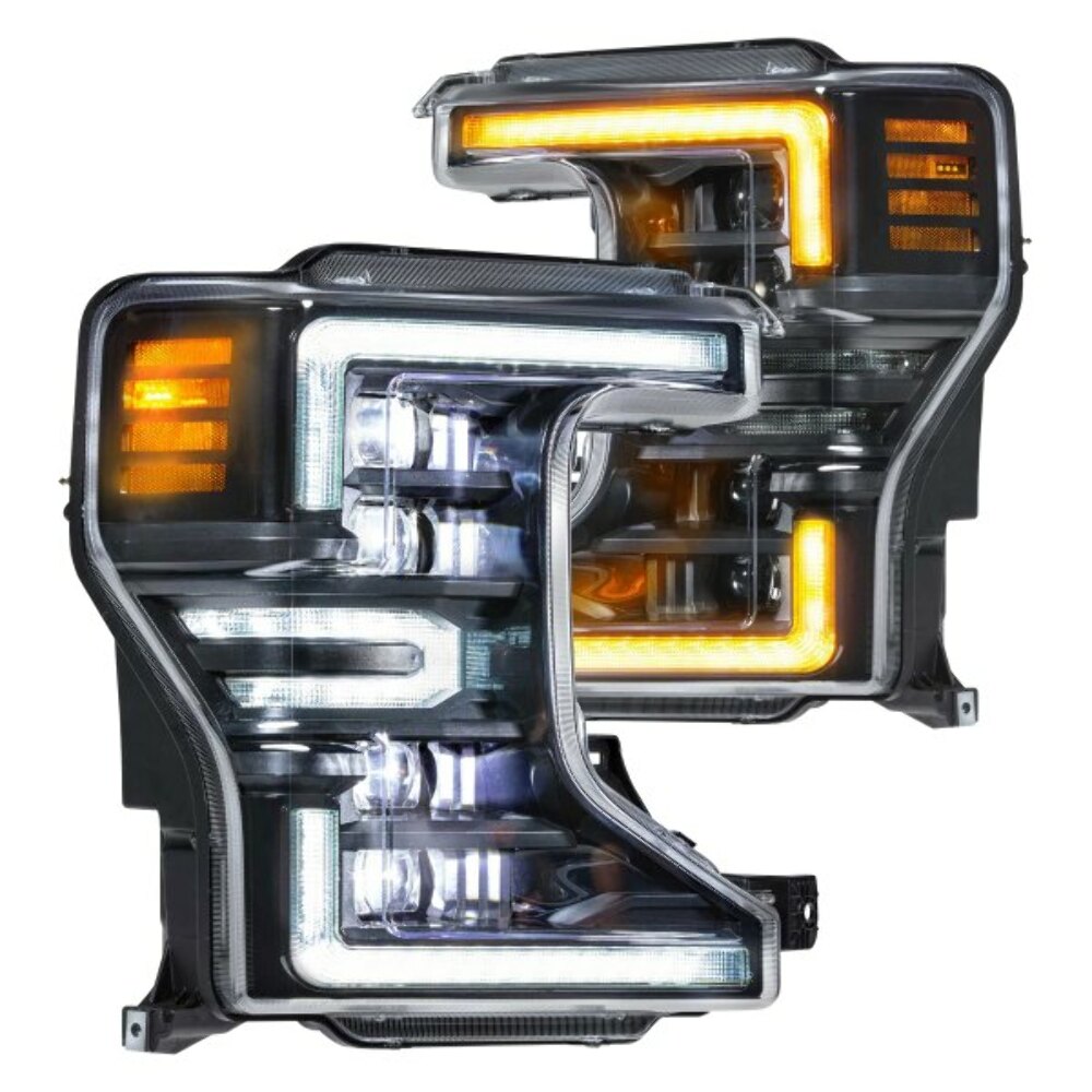 Morimoto LF508 Gloss Black Projector LED Headlights For 20-21 F-350 Super Duty