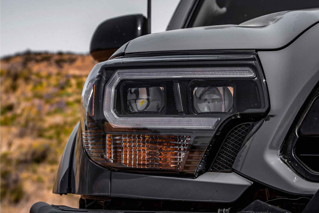 Morimoto LF529-A Hybrid Gloss Graphite Projector LED Headlights For 12-15 Tacoma