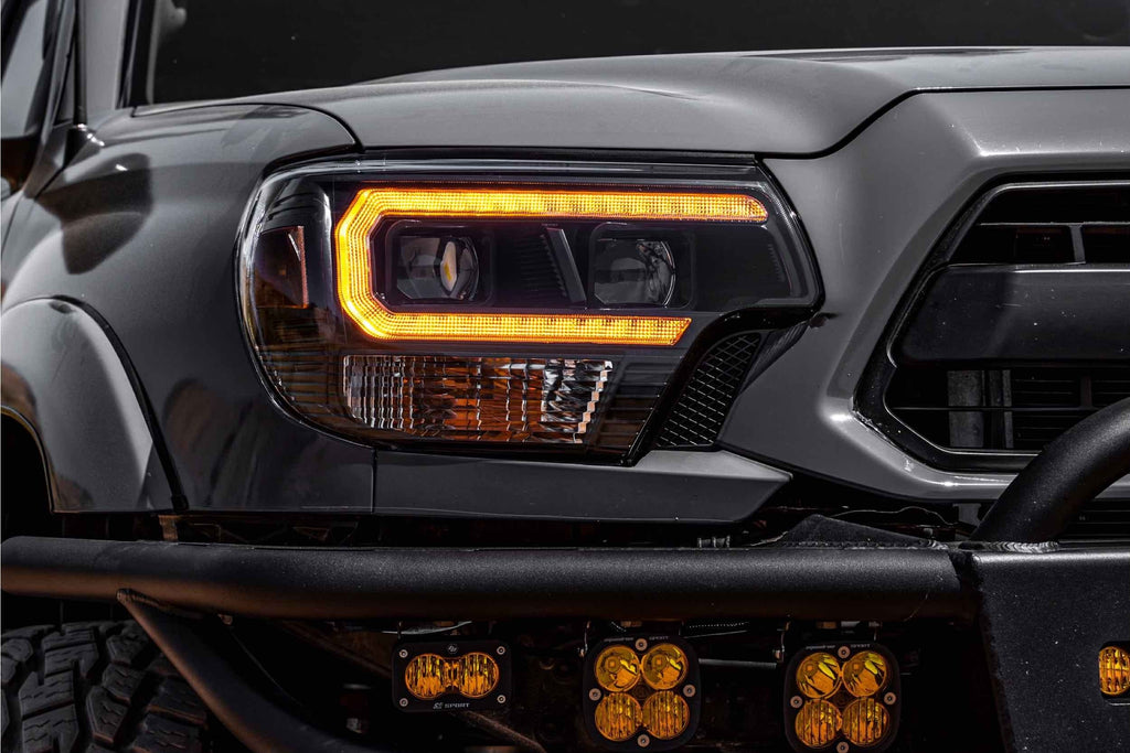 Morimoto LF529-A Hybrid Gloss Graphite Projector LED Headlights For 12-15 Tacoma