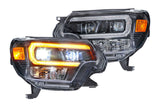 Morimoto LF529-A Hybrid Gloss Graphite Projector LED Headlights For 12-15 Tacoma