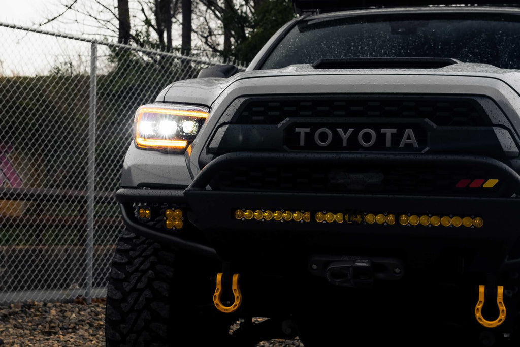 Morimoto LF530.2-A-ASM Gloss Black Projector LED Headlights For 2016-2019 Tacoma