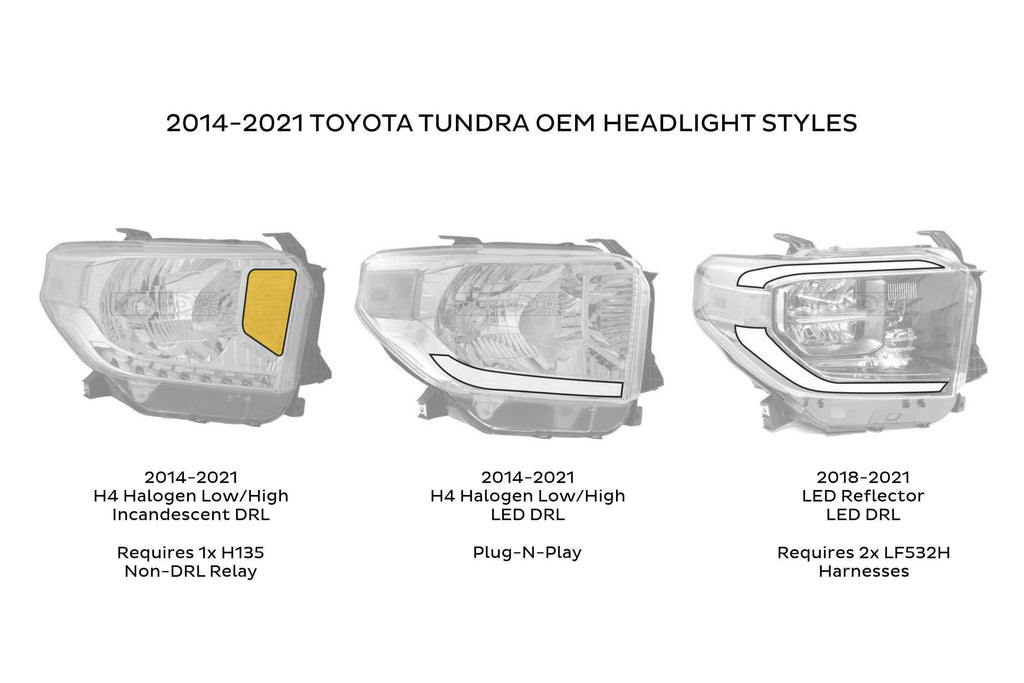 Morimoto LF532.2-A-ASM Gloss Black Projector LED Headlights For 2014-2017 Tundra