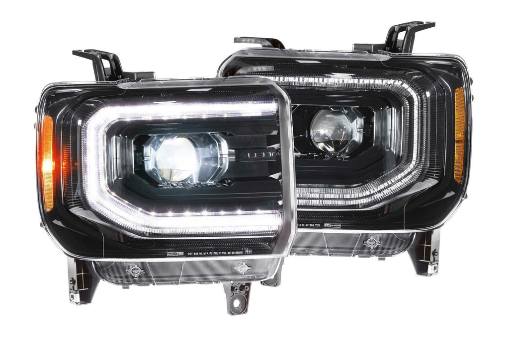 Morimoto LF544 Gloss Black Projector LED Headlights For 2014-2018 Sierra 1500