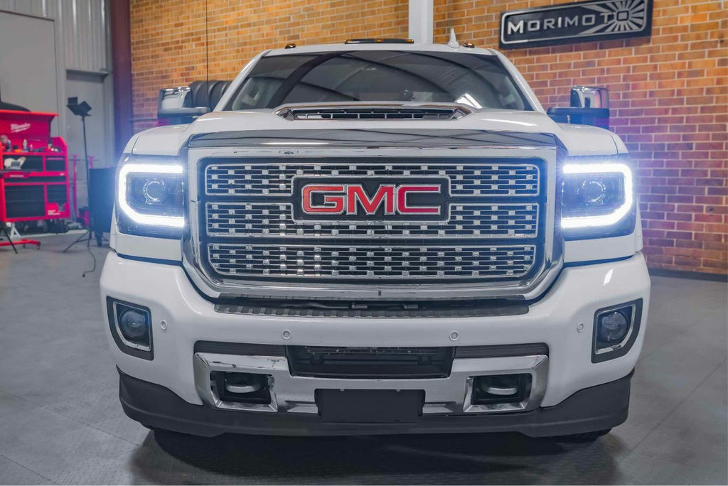 Morimoto LF544 Gloss Black Projector LED Headlights For 2014-2018 Sierra 1500