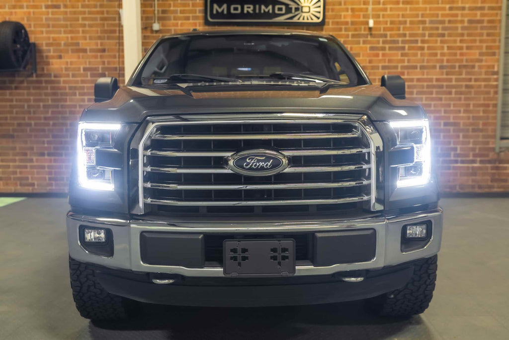 Morimoto LF550 Hybrid Black DRL Bar Projector LED Headlights For 2015-2017 F-150