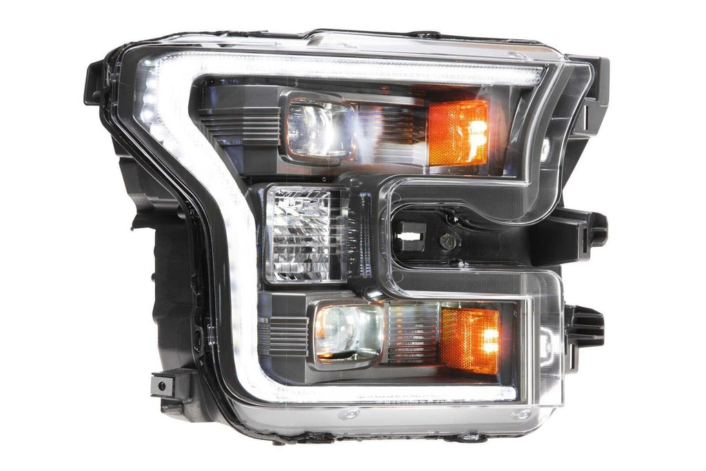 Morimoto LF550 Hybrid Black DRL Bar Projector LED Headlights For 2015-2017 F-150