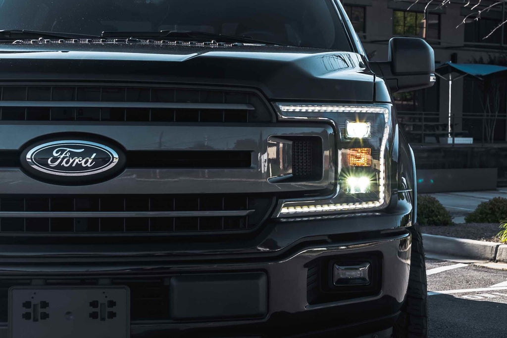 Morimoto LF551 Hybrid Black DRL Bar Projector LED Headlights For 2018-2020 F-150