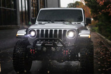 Load image into Gallery viewer, Morimoto LF630 7" Round Black Headlight Adapters For 2018-2020 Jeep Wrangler