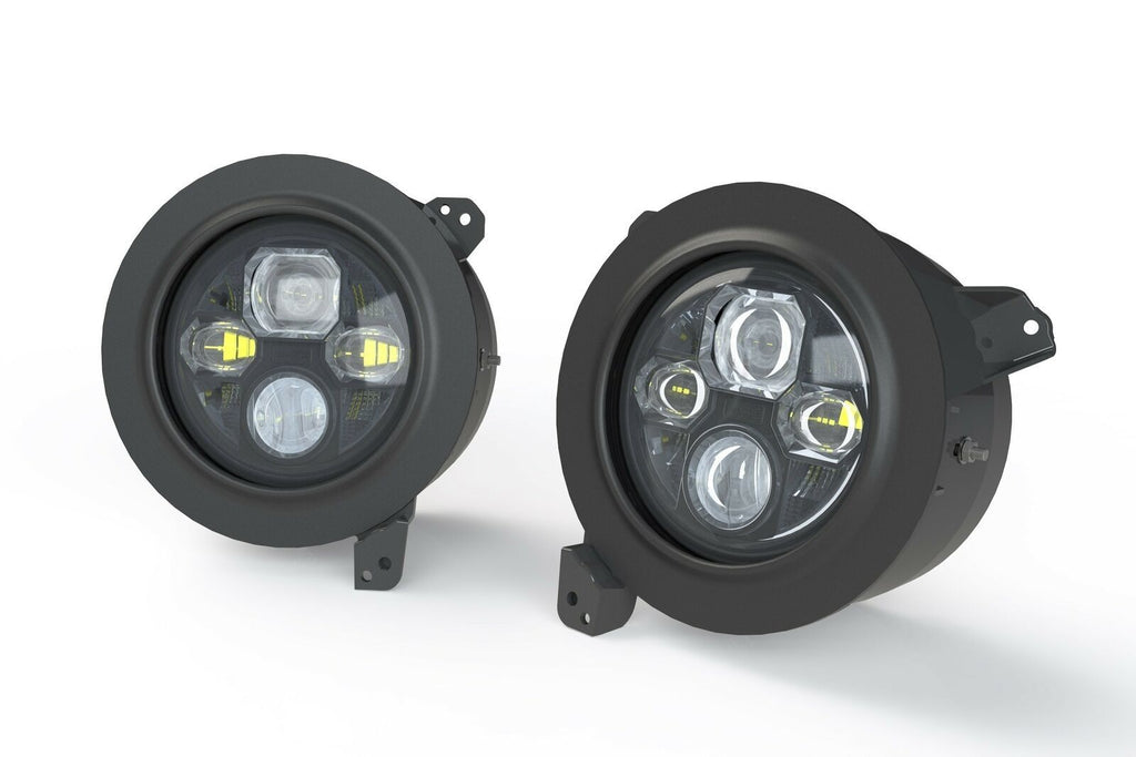 Morimoto LF630 7" Round Black Headlight Adapters For 2018-2020 Jeep Wrangler