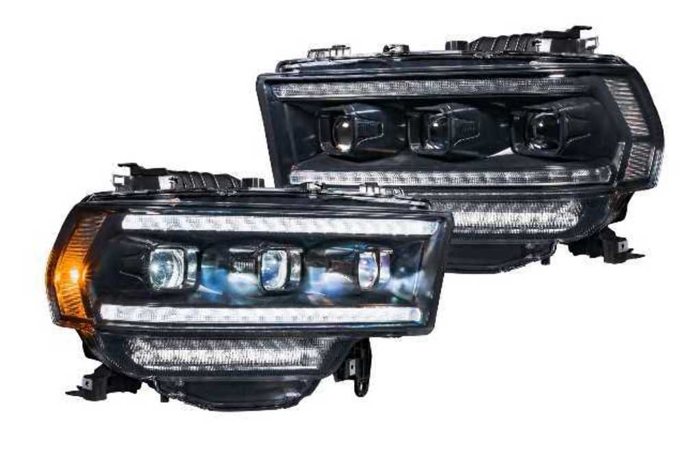 Morimoto LF701 Gloss Black Projector LED Headlights For 19-20 Ram 3500