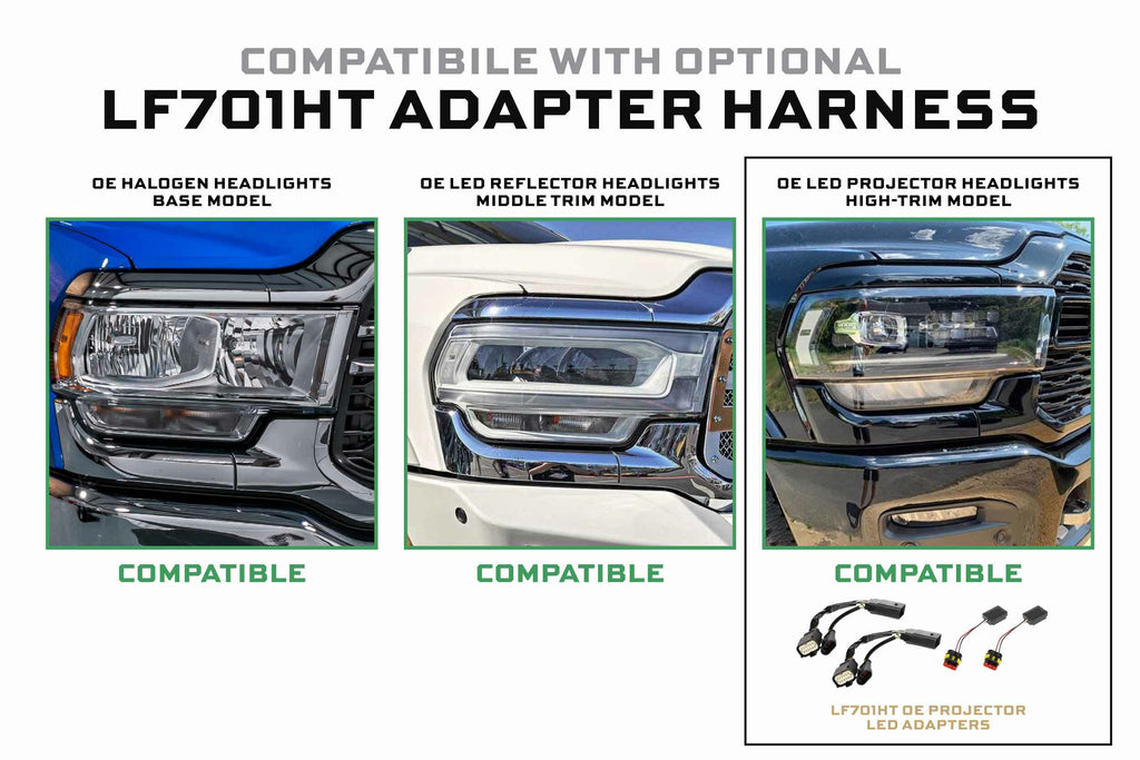 Morimoto LF701HT 2x Adapter Harnesses For 19-25 Dodge Ram HD