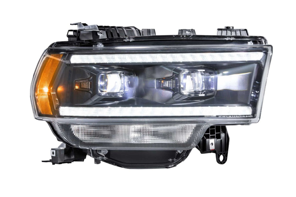 Morimoto LF704 Hybrid Black DRL Bar Projector LED Headlights For 19-20 Ram 2500