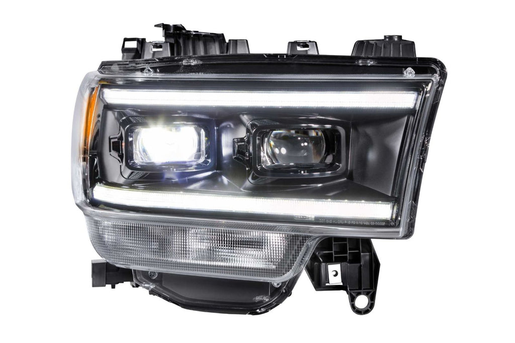 Morimoto LF704 Hybrid Black DRL Bar Projector LED Headlights For 19-20 Ram 2500