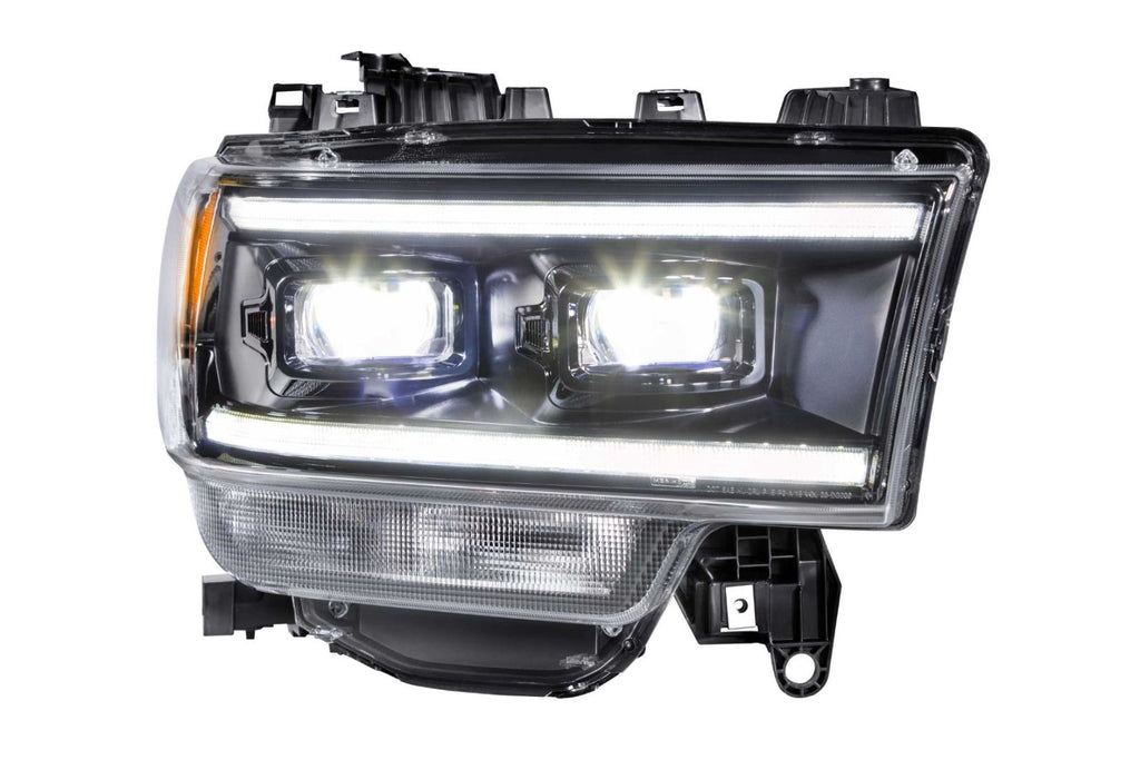 Morimoto LF704 Hybrid Black DRL Bar Projector LED Headlights For 19-20 Ram 2500