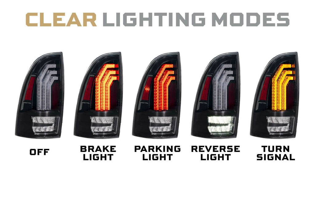 Morimoto LF727 2x Clear Lens XB LED Tail Lights For 05-15 Tacoma SR SR5