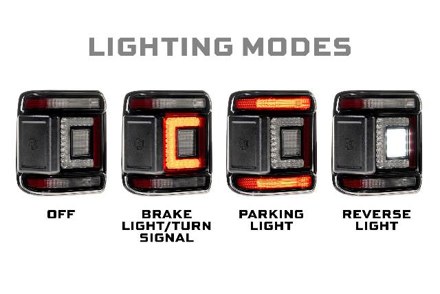 Morimoto LF746 2x Smoked Lens XB LED Tail Lights For 18-25 Wrangler JL