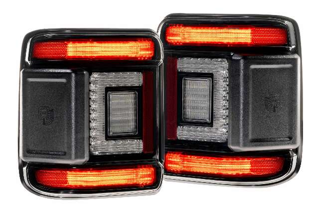 Morimoto LF746 2x Smoked Lens XB LED Tail Lights For 18-25 Wrangler JL