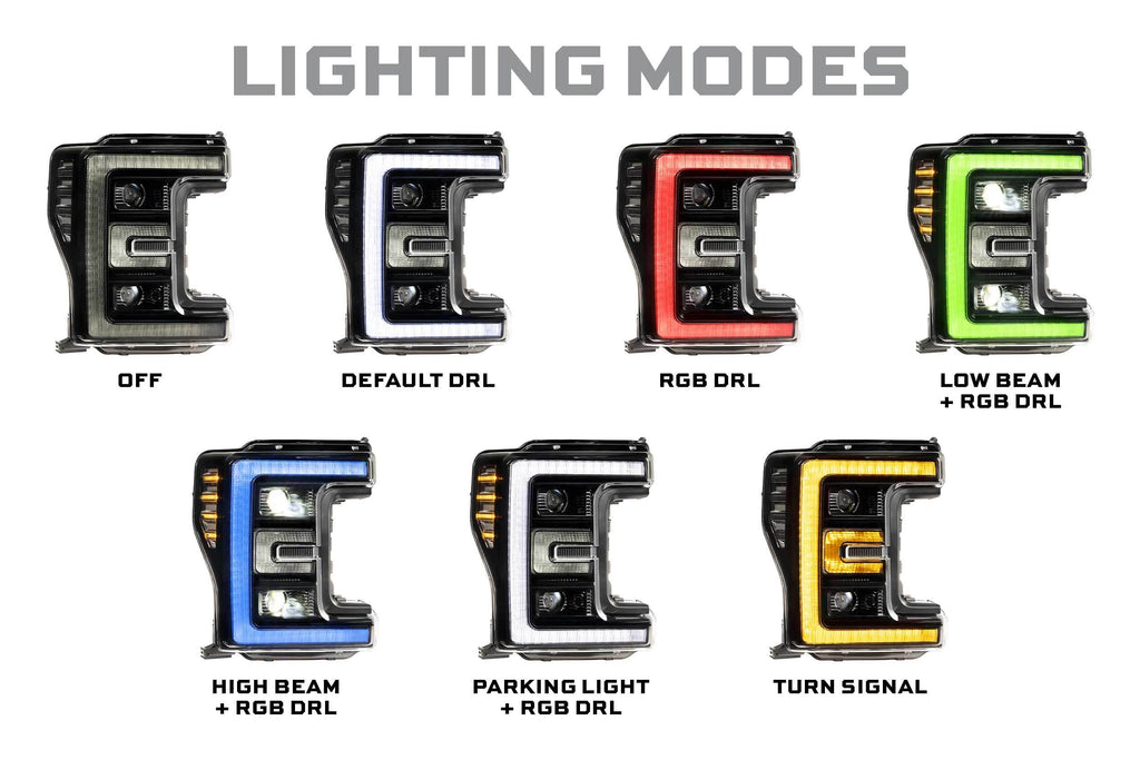 Morimoto LF777 XRGB LED Headlights Set For 17-19 F-250 Super Duty