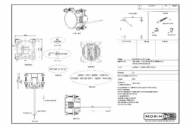 Morimoto LF802.2 1x Sealed3 90mm LED Headlight