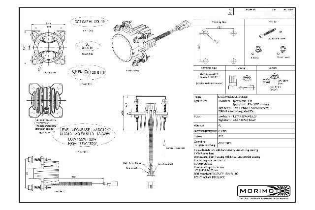 Morimoto LF802.2 1x Sealed3 90mm LED Headlight