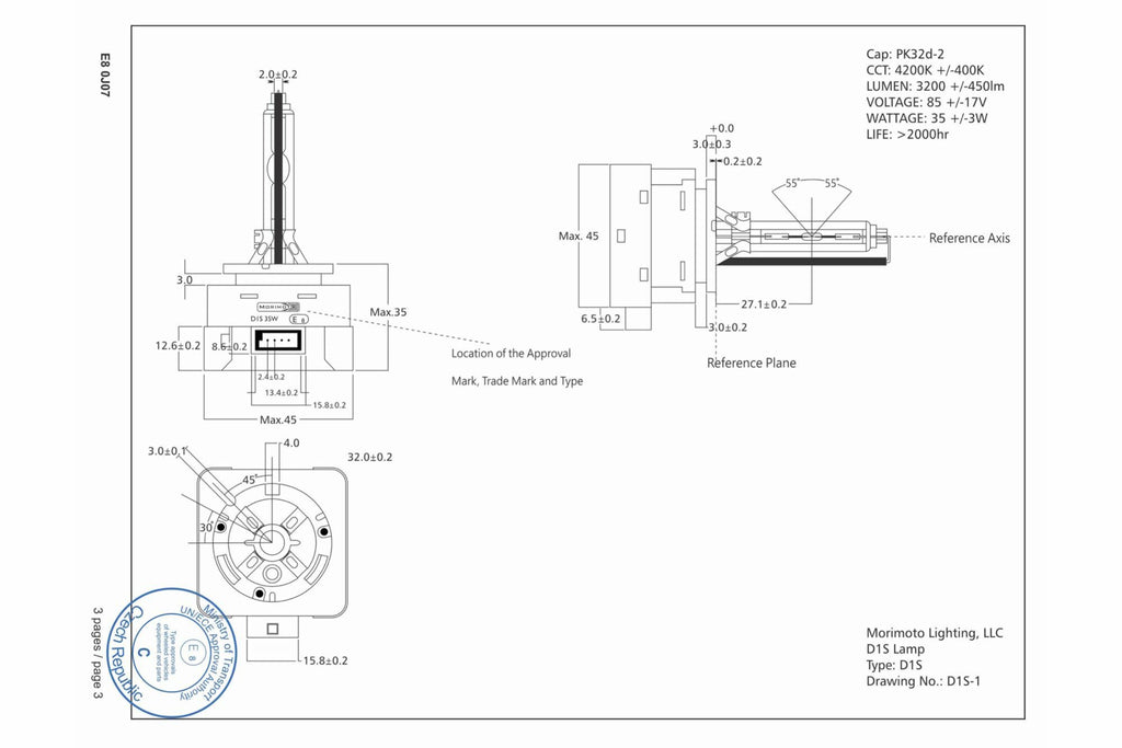 Morimoto MM.N.075 D3S Pair XB 4300K HID Bulbs
