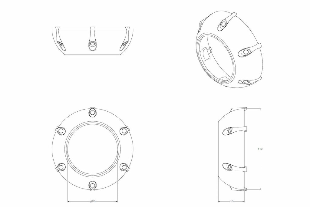 Morimoto S210 GTI-R 1.0 Chrome Retrofit Projector Shrouds