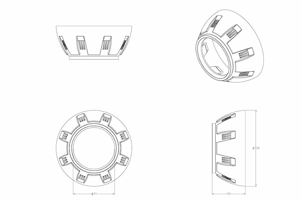 Morimoto S240 Orbit Chrome Retrofit Projector Shrouds