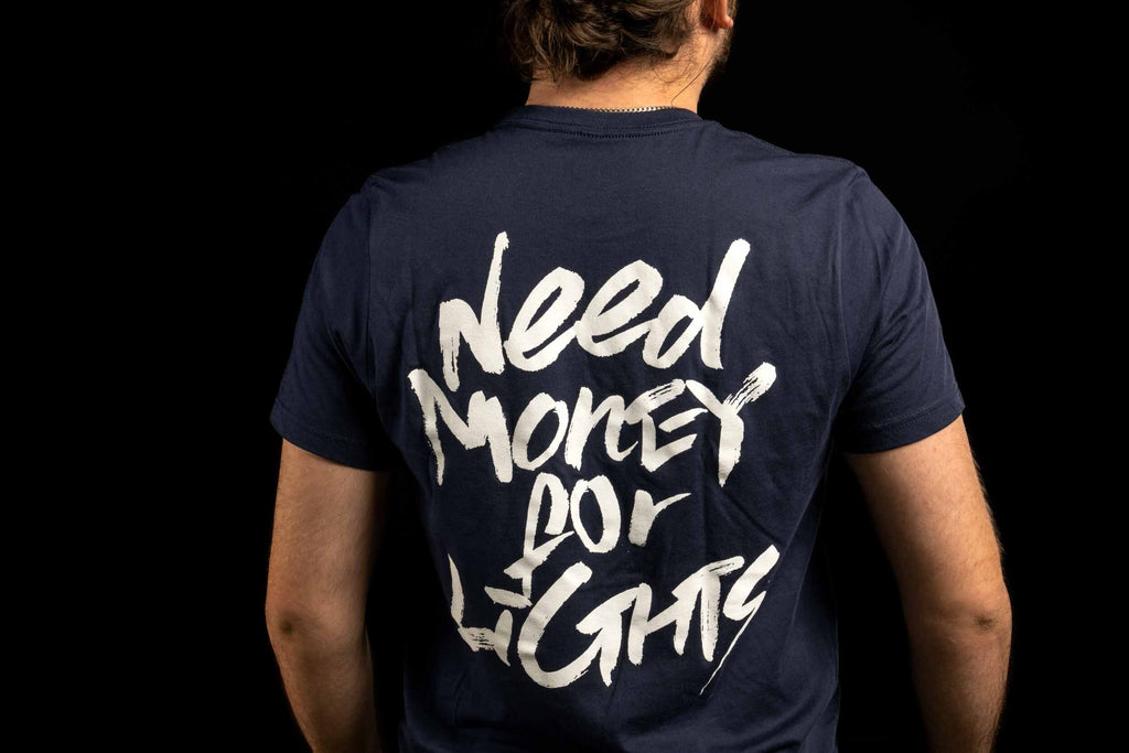Morimoto SH076 Shirt Blue White Need Money M