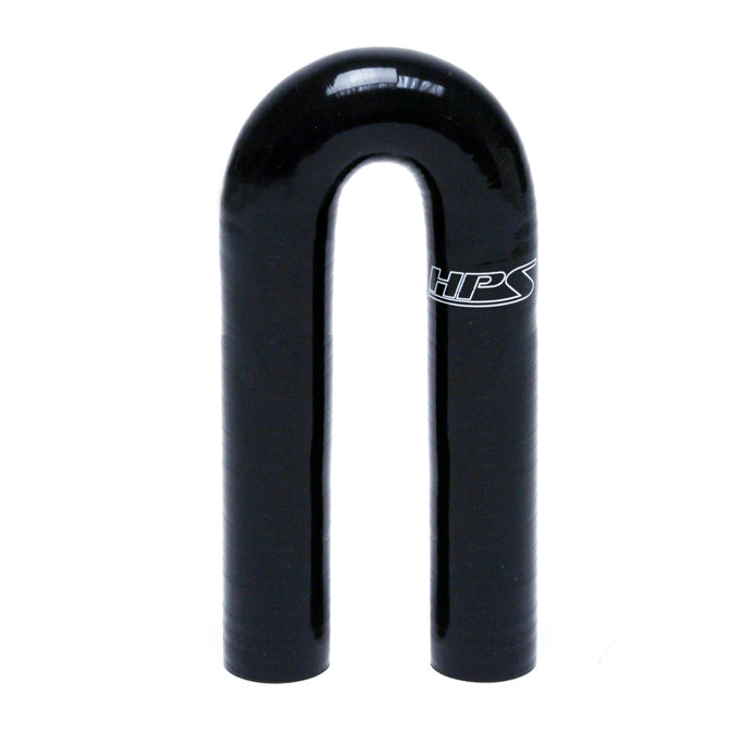 HPS HTSEC180-062-BLK Silicone Elbow - 180 Degree Black Length 4-1/2in.