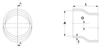 Load image into Gallery viewer, HPS HTSOC-275-L6-BLUE Silicone Offset Coupler Blue Length 6in.